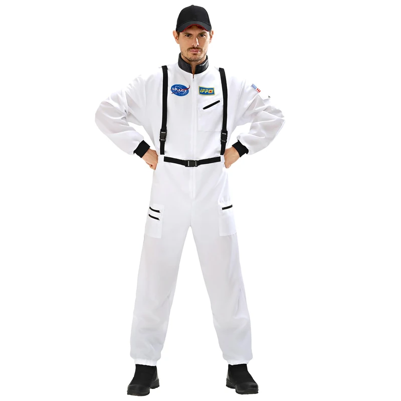 W WIDMANN MILANO Party Fashion - Men's Astronaut Space Suit, Carnival, Theme Parties, Size L, White