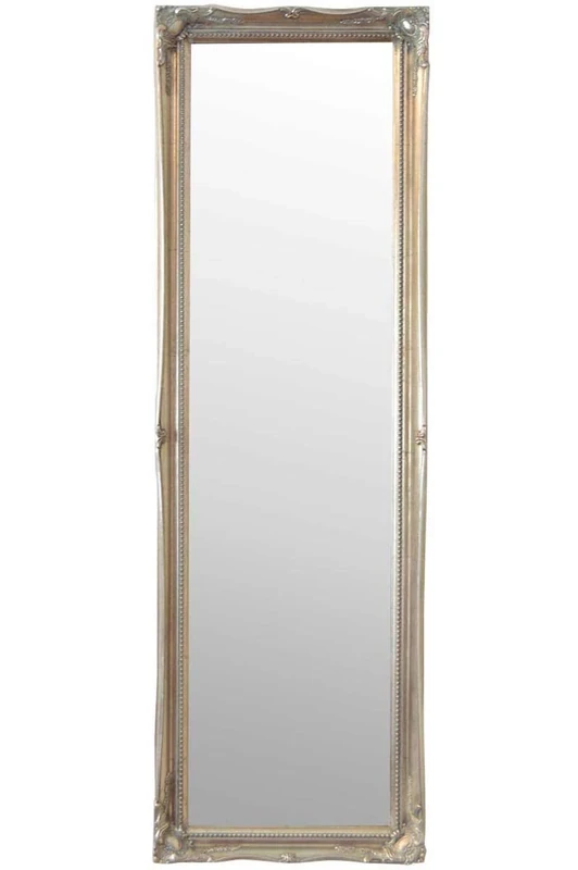 Vintage Collection Beautifully Ornate Antique Silver Vintage Style Dressing Wall Mirror-Overall Size: 49 inches x 16 inches (125 cm x 40 cm),8163487105