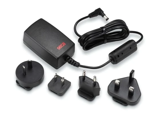 Seca 400 Switch-mode power adapter for baby scales, column scales, and flat scales.