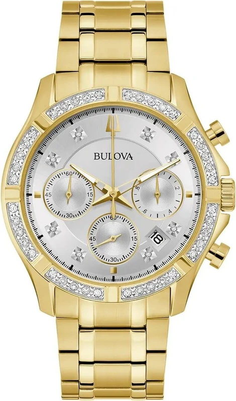 Bulova Men's Chronograph Quartz Watch with Stainless Steel Strap 98E113