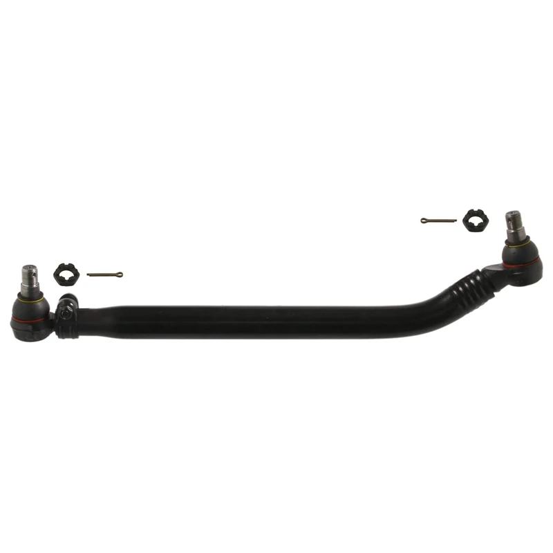 febi bilstein 35134 Drag Link with castle nuts and cotter pins, from steering gear to 1st front axle, pack of one