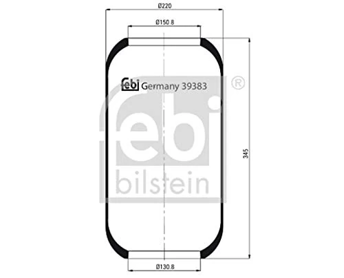 febi bilstein 39383 Air Spring without piston, pack of one