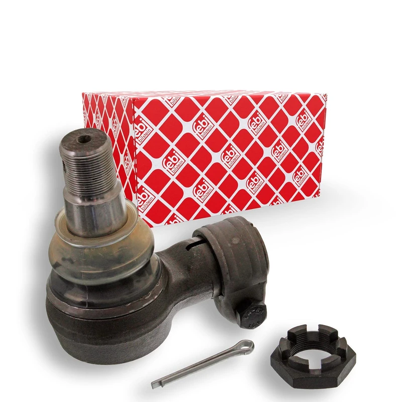 febi bilstein 39403 Ball Joint for steering hydraulic cylinder with castle nut and cotter pin, pack of one