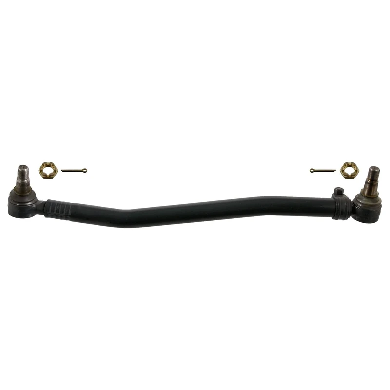 febi bilstein 39462 Drag Link with castle nuts and cotter pins, from steering gear to 1st front axle, pack of one