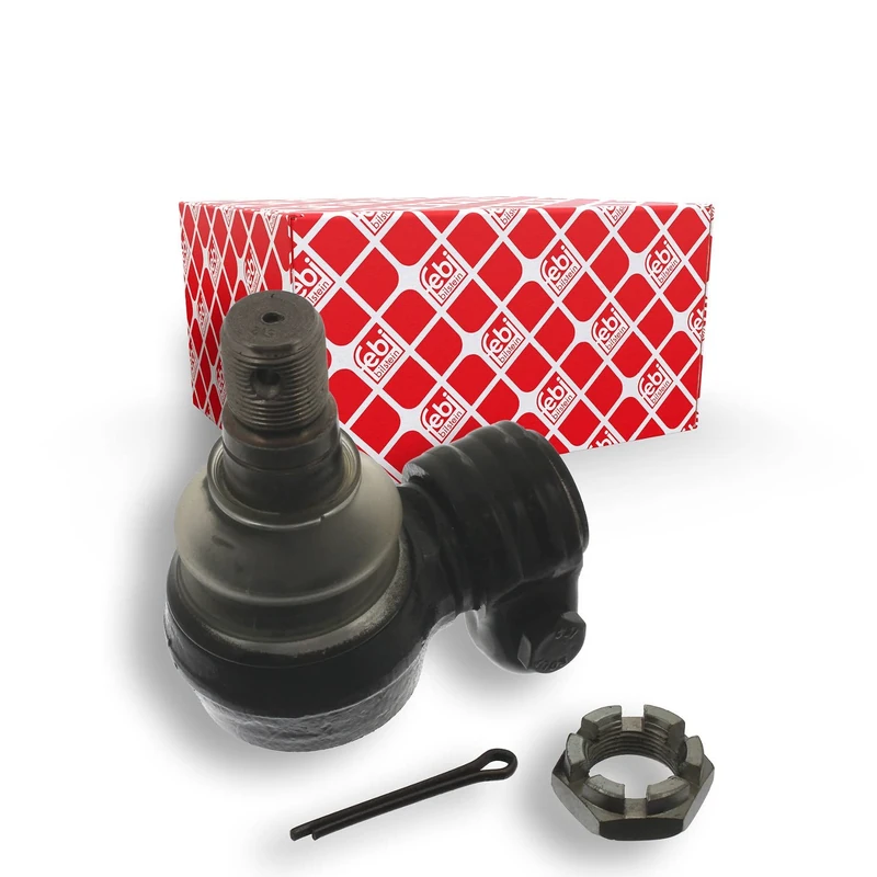 febi bilstein 39456 Ball Joint for steering hydraulic cylinder with castle nut and cotter pin, pack of one