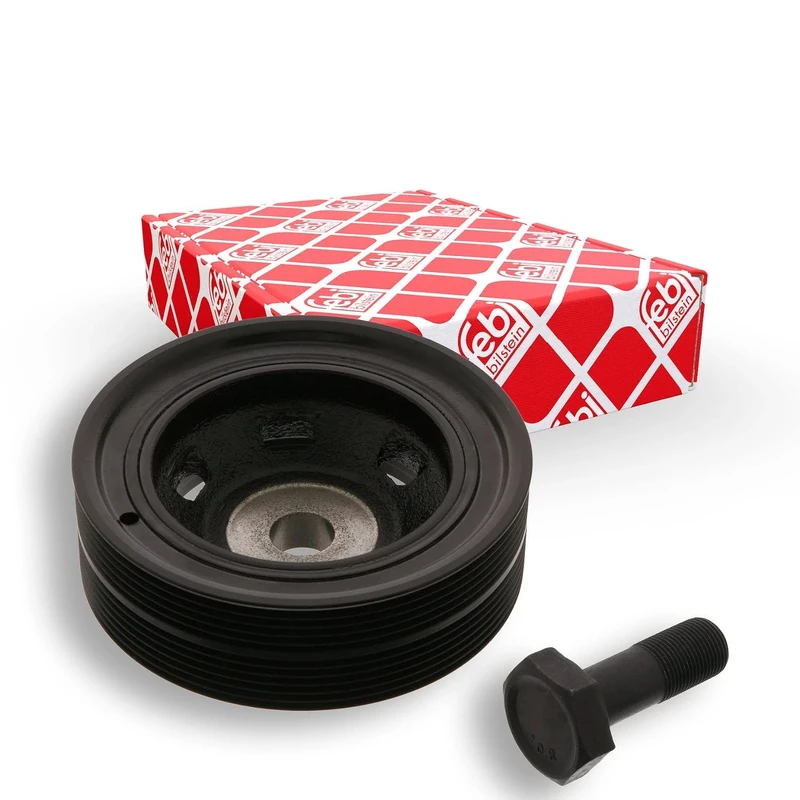 febi bilstein 39709 Pulley decoupled, for crankshaft with screw, pack of one