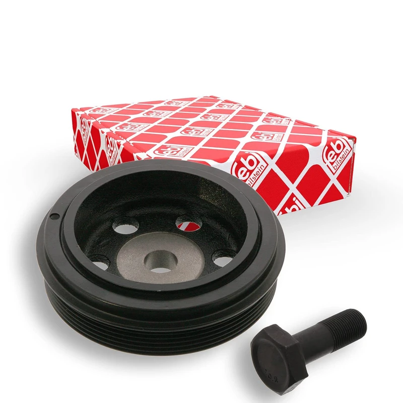 febi bilstein 39710 Pulley decoupled, for crankshaft with screw, pack of one
