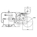 febi bilstein 39854 Air Spring with steel piston, pack of one