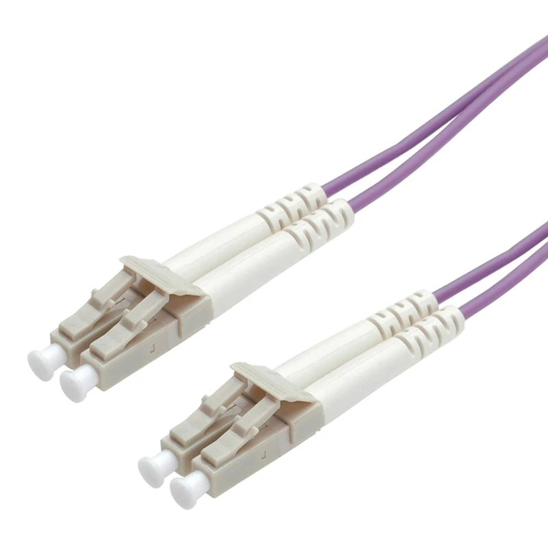 Roline LC/LC LWL Network cable | Fiber optic cables OM4 Duplex patch cable in purple | 20 m