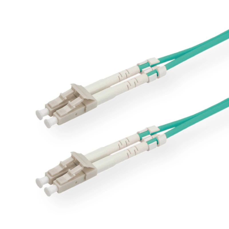 ROLINE fiber optic cable | Fiber optic cable patch cable | 50μ LC / LC OM3 | Aqua 15 m - Image 1