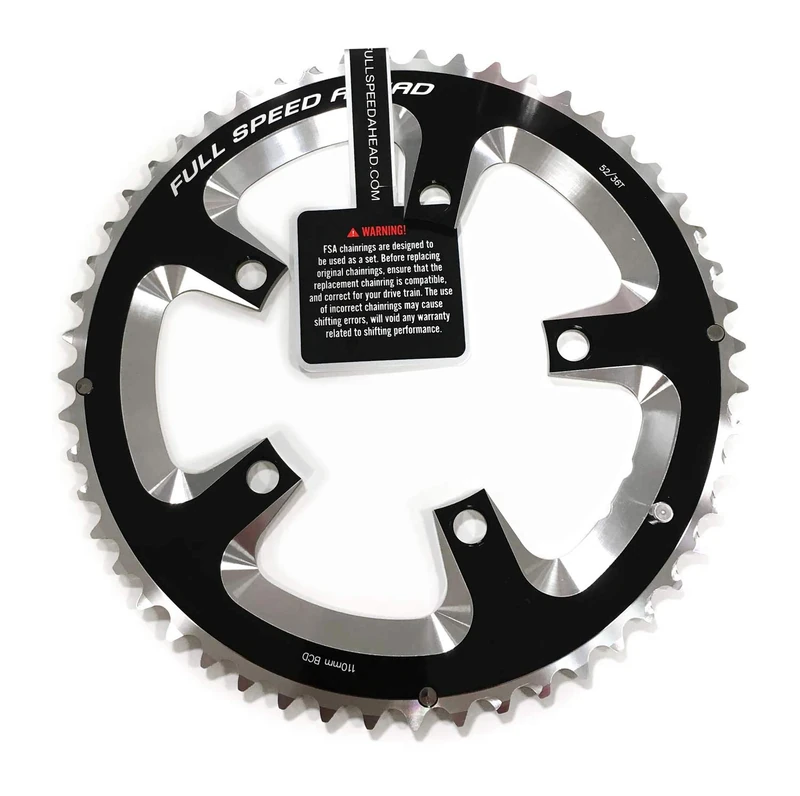 FSA Unisex's Super Road N11 110BCD Chainring-Black, 110 x 52t