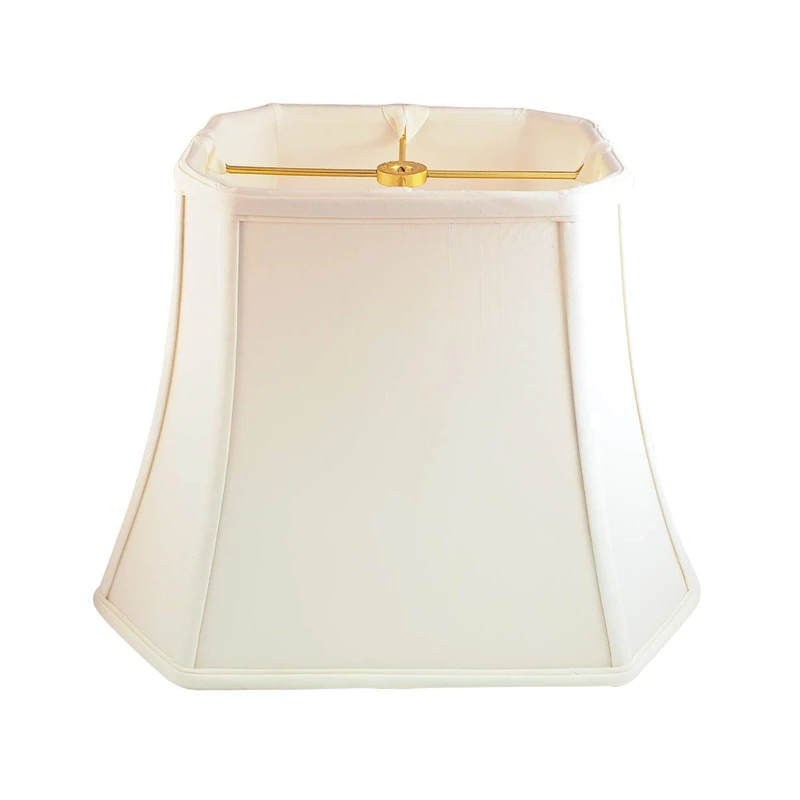 Royal Designs Rectangle Cut Corner Lamp Shade, White, (5 x 6.5) x (8 x 12) x 10