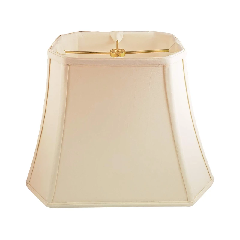 Royal Designs Rectangle Cut Corner Lamp Shade, Eggshell, (5 x 6.5) x (8 x 12) x 10