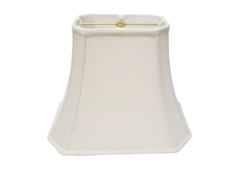 Royal Designs Rectangle Cut Corner Lamp Shade, Eggshell, (7 x 9) x (10.25 x 16) x 12.25