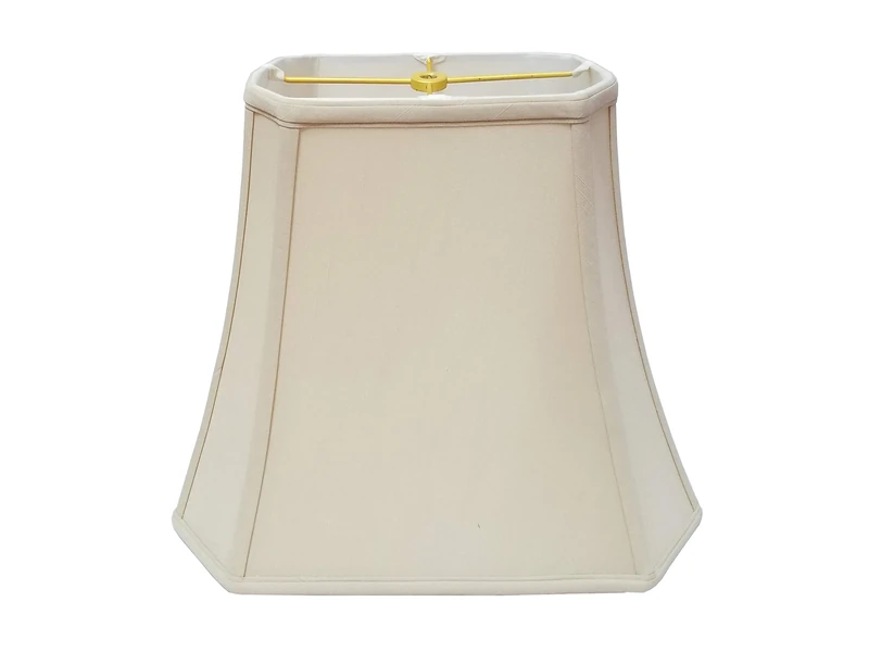 Royal Designs Rectangle Cut Corner Lamp Shade, Beige, (7 x 9) x (10.25 x 16) x 12.25