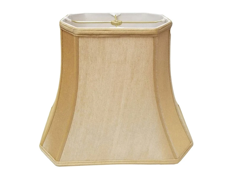 Royal Designs Rectangle Cut Corner Lamp Shade, Antique Gold, (7 x 9) x (10.25 x 16) x 12.25