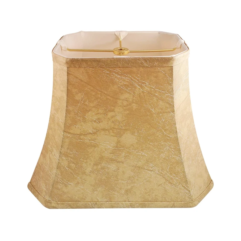 Royal Designs Rectangle Cut Corner Lamp Shade, Mouton, (5 x 6.5) x (8 x 12) x 10