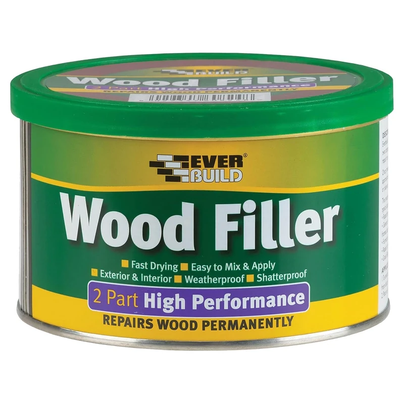 Everbuild 2 Part High Performance Wood Filler That Provides a Tough Long Lasting Repair to All Wood, Redwood - 500 g