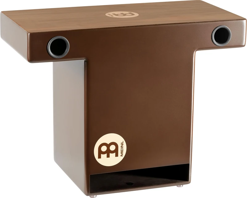 Meinl Percussion Turbo Slaptop Cajon - Back-friendly Drum Box with 3 Forward Facing Sound Ports - Playing Surface Walnut (TOPCAJ2WN)