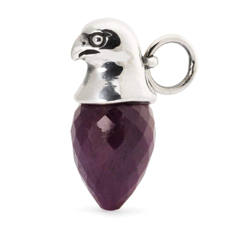 Trollbeads Silver 925 Bead Ruby Falcon