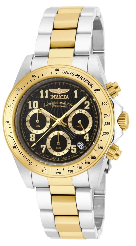 Invicta Speedway 17027 Men's Watch - Waterproof - Analogue - Quartz Movement - Stainless Steel with Black dial - 39mm