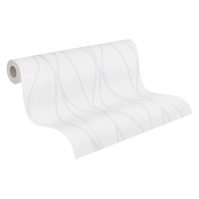 A.S. Création 25 x 1.06 m Made in Germany White Paintable Non-Woven Wallpaper 245014 2450 – 14