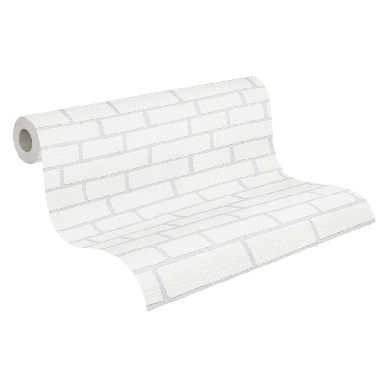 A.S. Création 25 x 1.06 m Made in Germany White Paintable Non-Woven Wallpaper 245410 2454 – 10