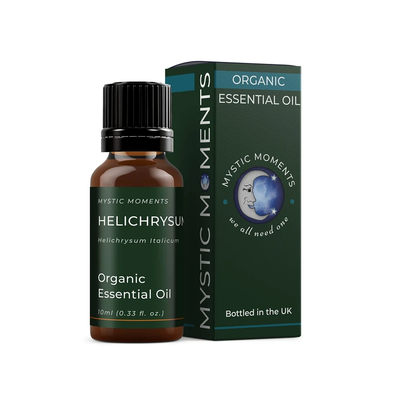 Mystic Moments | Organic Helichrysum Essential Oil 10ml - Pure & Natural Oil for Diffusers, Aromatherapy & Massage Blends Vegan GMO Free