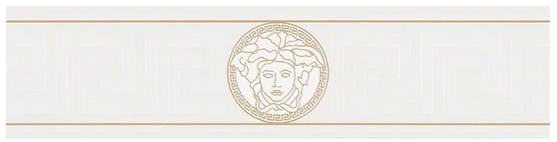 Luxury Wallpaper Versace 3 Non-Woven Wallpaper 5.00 m x 0.13 m Gold White Made in Germany 935223 93522-3