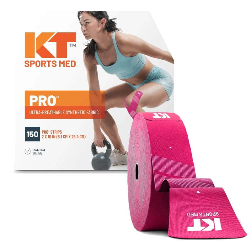 KT Tape PRO JUMBO Pre-cut 150 Strip Synthetic Hero Pink