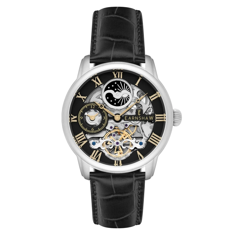 Thomas Earnshaw ES-8006-04 Skeleton Longtitude Men Watch, Black