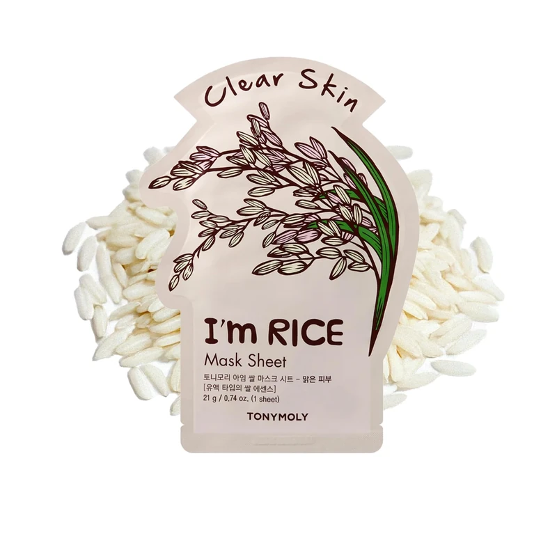 TONYMOLY Glow Rice Mask Sheet - Brightening Hydration 21g