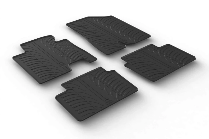 Gledring Rubber car mats set LHD compatible with Hyundai i30 / Kia Cee'd 2007- 2011 (T profile 4-pieces)