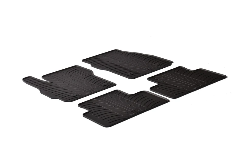 Gledring Rubber car mats set LHD compatible with Mazda 5 2010- (T profile 4-pieces + mounting clips)