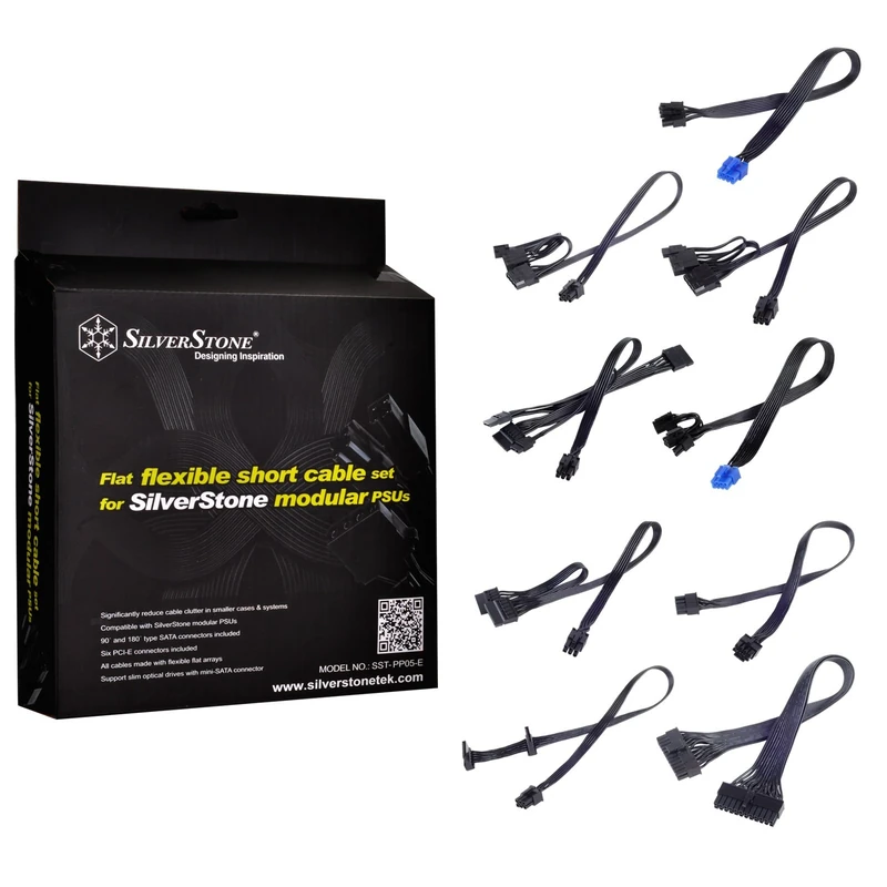 SilverStone SST-PP05-E - Short cable set for SilverStone PSU Strider Series 100% modular