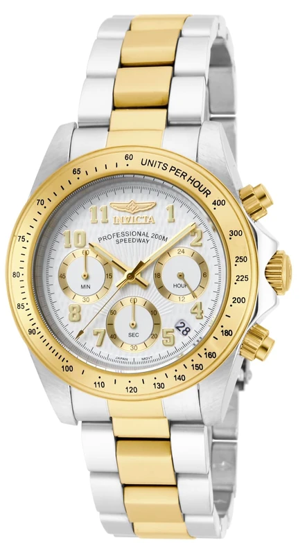 Invicta Speedway 17026 Men's Watch - Waterproof - Analogue - Quartz Movement - stainless steel with white dial - 39mm