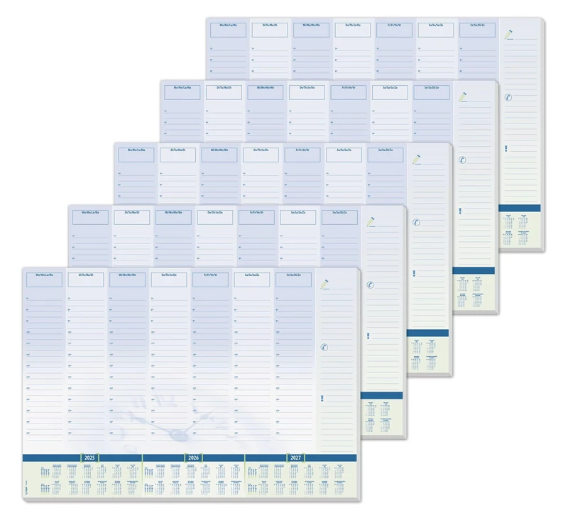 SIGEL HO350 Paper Desk Pad, with 3-year calendar, daily and weekly planner, A2 (59.5 x 41 cm), 80gsm, 30 sheets, 5 pcs.
