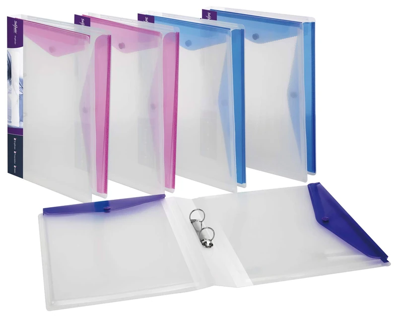Snopake A4 2 O-Ring 25 mm TripleView RingBinder – Electra Assorted [Pack of 5] Ref: 15717