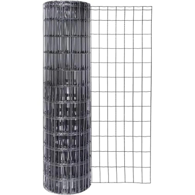 GAH-ALBERTS Fix-Clip Pro 604905 Welded Mesh Screen Height 1500 mm / 25 m Roll/Wire Thickness: 2.2/2.2 mm/Mesh Width: 50 x 100 mm/Metallic Charcoal Look