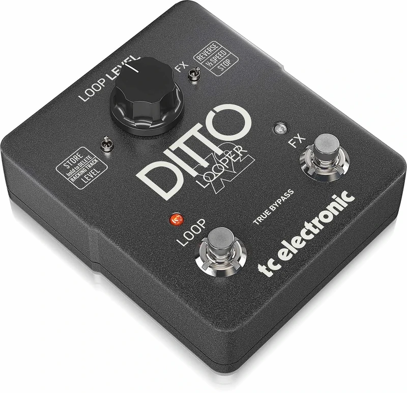 TC Electronic DITTO X2 LOOPER Highly Intuitive Looper Pedal with Dedicated Stop Button and Loop Effects, Compatible with PC and Mac