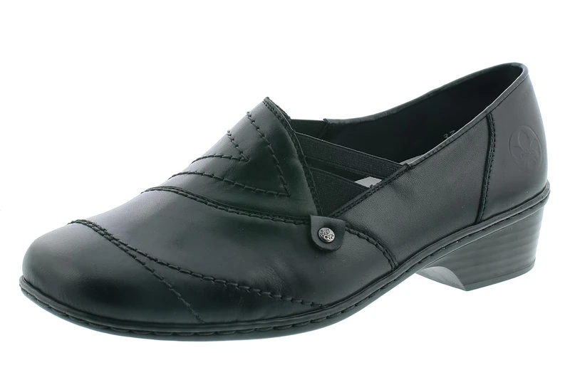 Rieker Women's 48260 Loafer, Black, 6.5 UK