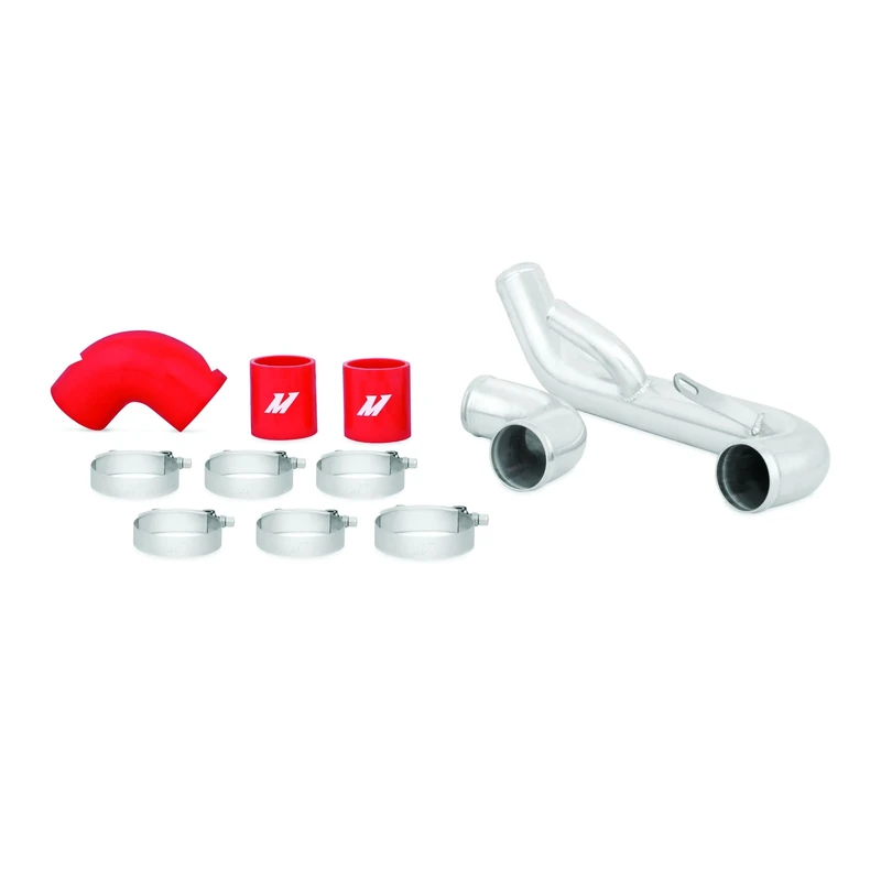 Mishimoto MMICP-EVO-10LRD Lower Intercooler Pipe Kit Compatible With Mitsubishi Lancer Evo X 2008-2015 Red