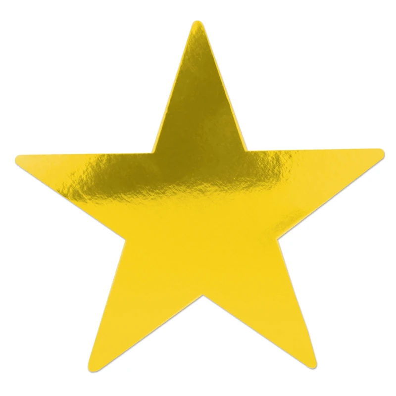Beistle 55840-GD 24-Piece Foil Star Cutouts, 15-Inch