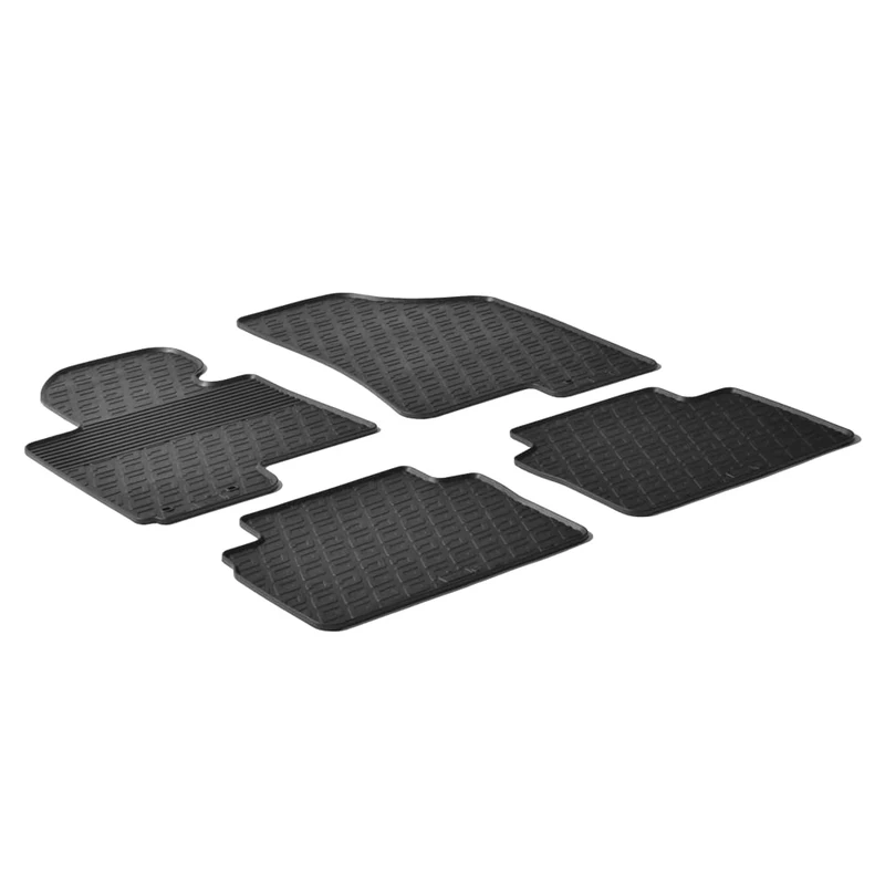 Gledring Rubber car mats set LHD compatible with Hyundai ix35 / Kia Sportage 5 doors 2010-2016 (G profile 4-pieces + mounting clips)