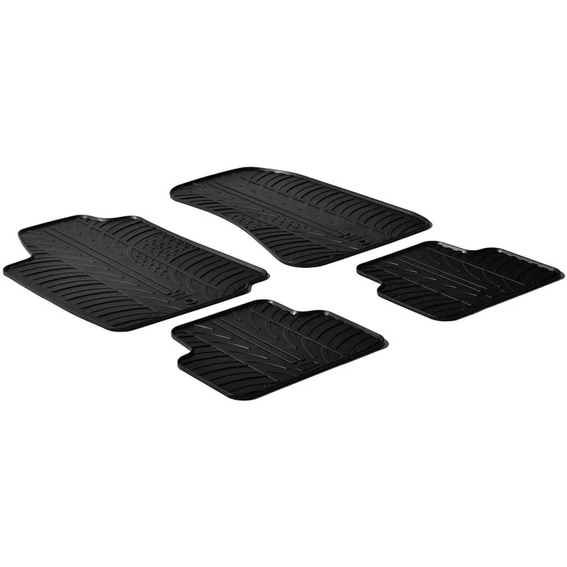Gledring Rubber car mats set LHD compatible with Alfa Romeo 159 2005- (T profile 4-pieces + mounting clips)