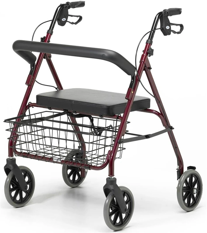 DAYS Heavy Duty Bariatric Rollator, Small, Mobility Aid, Mobility Walker & Rest Seat for Elderly, DisabledWalking Stabilizer, Four Wheels, Small