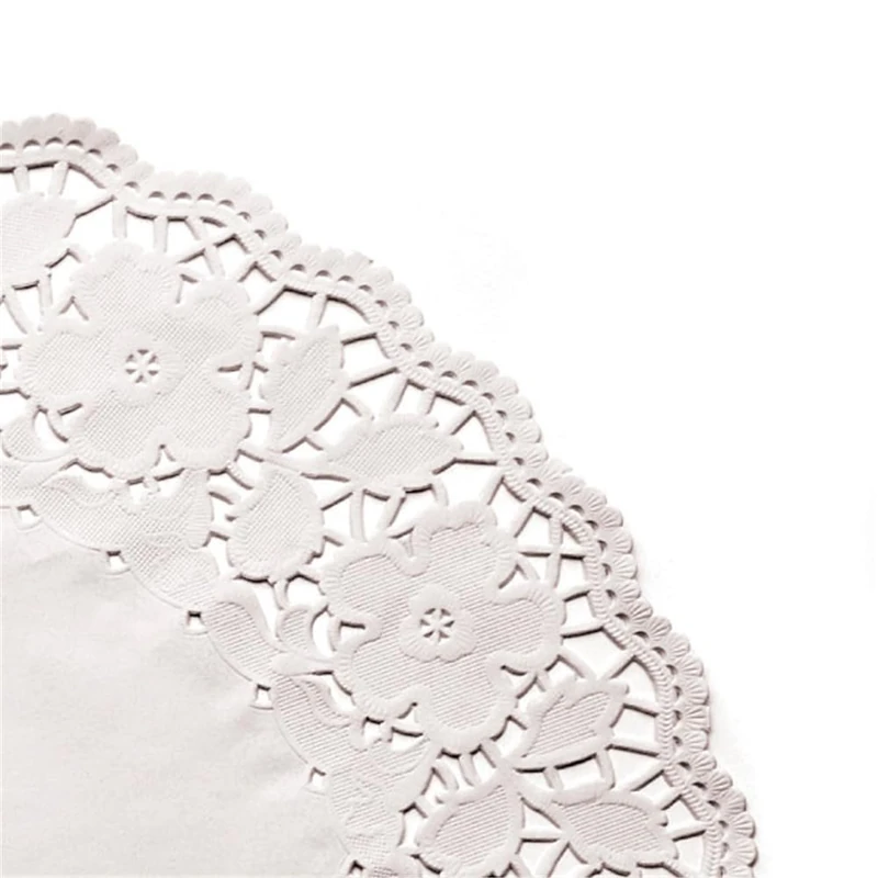 Garcia de Pou Round Doilies, Paper, White, 37 x 30 x 30 cm