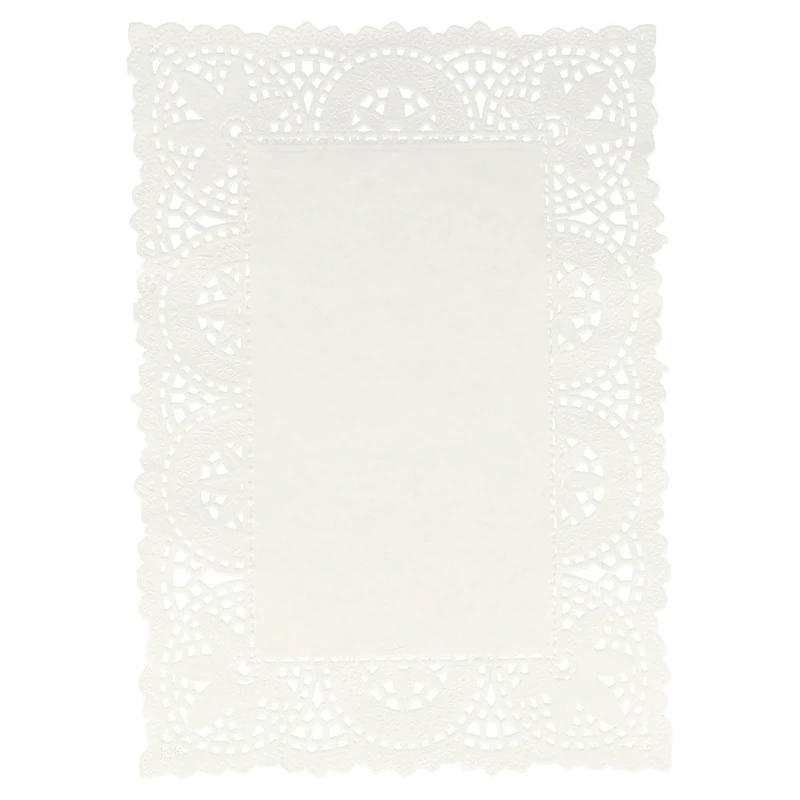Garcia de Pou Rectangular Doilies, Paper, White, 21 x 15 x 30 cm