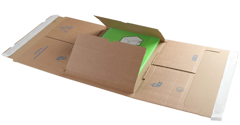 Blake Purely Packaging 455 x 320 x 20-100 mm Postal Wraps Plastic Free Peel & Seal Tamper Evident (PPW68) Brown Kraft - Pack of 25