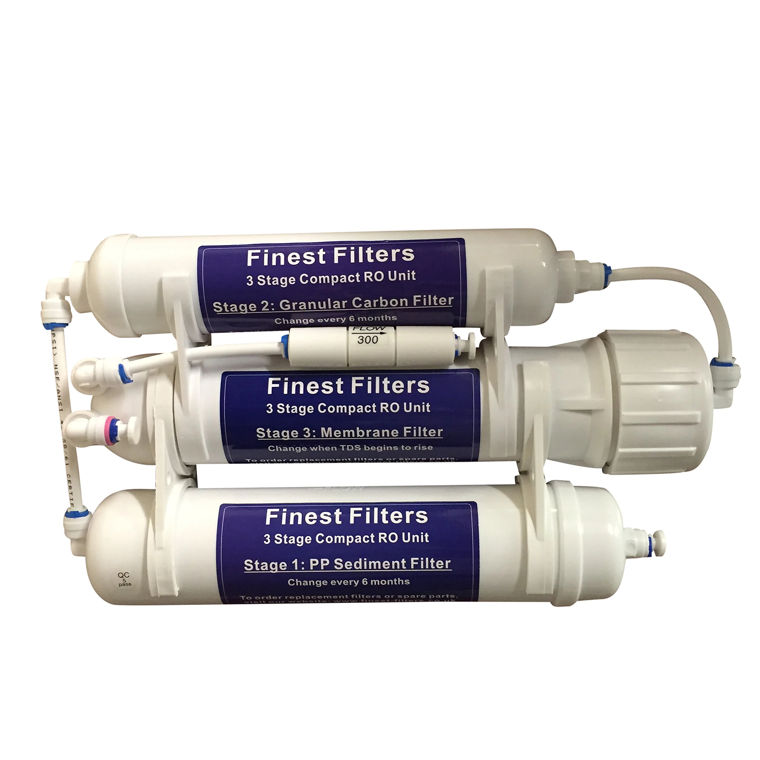 50gpd 3 Stage Compact Reverse Osmosis RO Unit Complete With Accessories